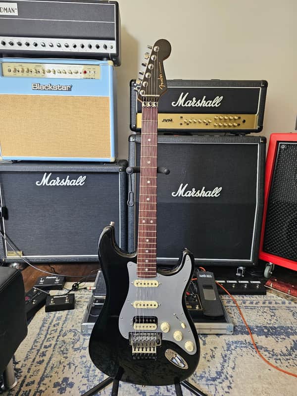 Fender American Ultra Luxe Stratocaster Floyd Rose HSS 2021 - MINT - MINT - Present - Mystic Black image 1