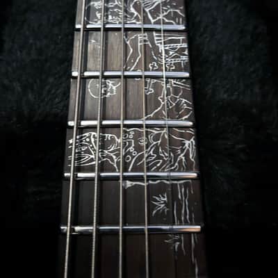 Daemoness Cimmerian “Danse Macabre” Custom 6-String Bog Oak / Mahogany w/ Bare Knuckle Warpig & Hard Case image 4