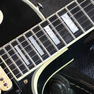 1976 Gibson Les Paul Custom Double Cream Electric Guitar Black Ebony + OHSC image 8