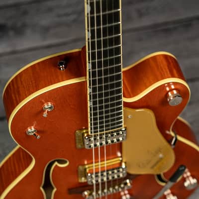 Gretsch G6120T-BSSMK Brian Setzer Signature Nashville Hollow Body '59 "Smoke" with Bigsby - Ebony Fingerboard, Smoke Orange image 6