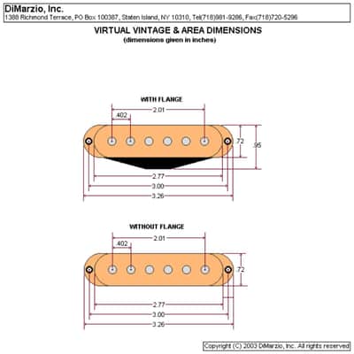 NEW DiMarzio DP415 Area 58 Single Coil Pickup for Strat - BLACK image 3