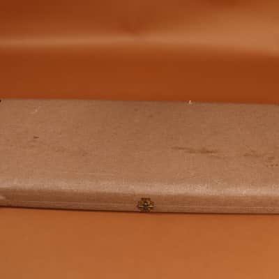 Original Vintage 1959-1961 Fender Jazzmaster Brown Tolex Hardshell Case with Yellow Interior image 10
