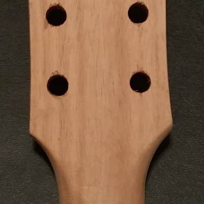Mahogany Les Paul style bolt-on neck from GFS - binding, block inlays, angled headstock - never used image 3