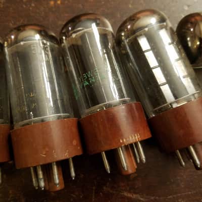 Sylvania ONE (1) JAN-CHS-5Y3WGTA tNOS AT1000 TESTED Vacuum Tube brown base balanced premium rugged 5Y3 military 1956-1962 image 3