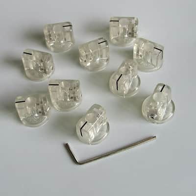10 Piece Guitar AMP Amplifier Control Knobs in Transparent image 1
