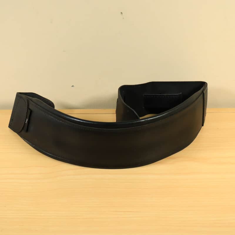 LM Leather Guitar Strap 3" Inch Bass Padded Cushion Black image 1