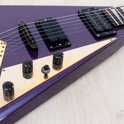 1993 Grover Jackson Randy Rhoads Standard V Blue Purple w/ DiMarzio DP100 Super Distortion image 6