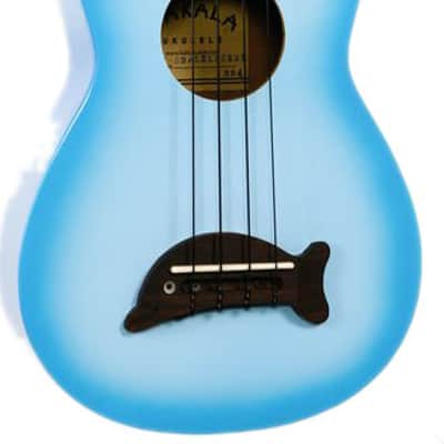 Kala MK-SD-LBBURST Makala Dolphin Soprano Ukulele - Light Blue Burst image 3