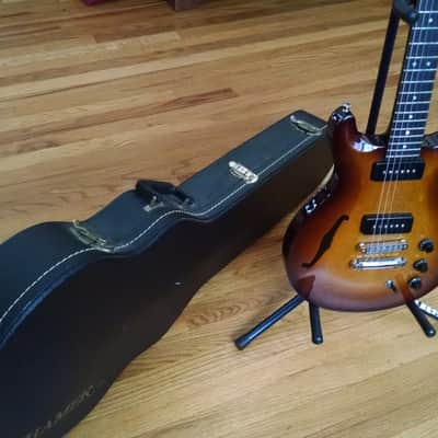 Hamer Artist Korina P90 Semi-Hollow Electric Guitar JazzBurst image 17