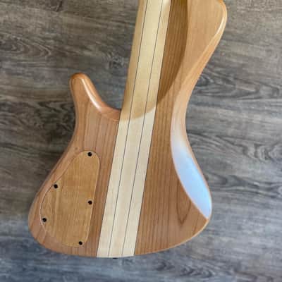 MGbass WaveBird Burl 4 strings bartolini pickup & preamp abalone inlay image 6