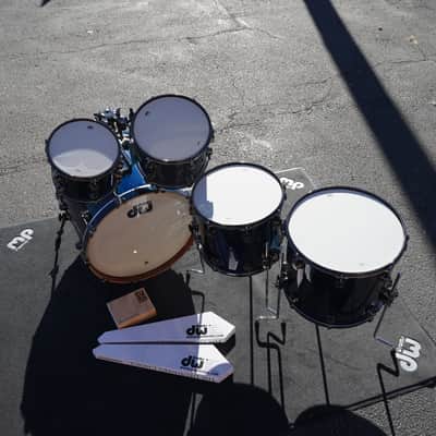 DW USA Collectors Series 5pc Maple/Mahogany Shell Pack - Deep Royal Blue Lacquer Custom | 10,12,14,16,22" image 9