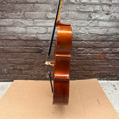 Palatino VC-450 1/2 Size Handcrafted Cello w/ Gig Bag – Repaired Cracks – Used Good image 19