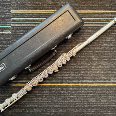 Yamaha YFL-385 Nippon Gakki Open Hole Flute 1990s - Silver image 9