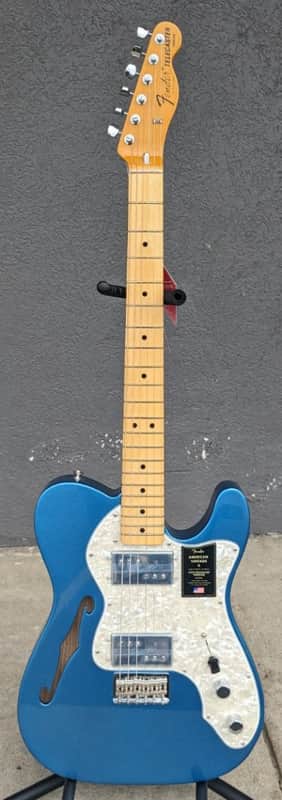 Fender American Vintage II 1972 Telecaster Thinline, Lake Placid Blue w/Case image 1