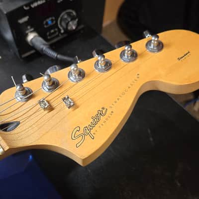 Squier Stratocaster Green and Gold Gridiron Standard Series Stratocaster 1998 image 9