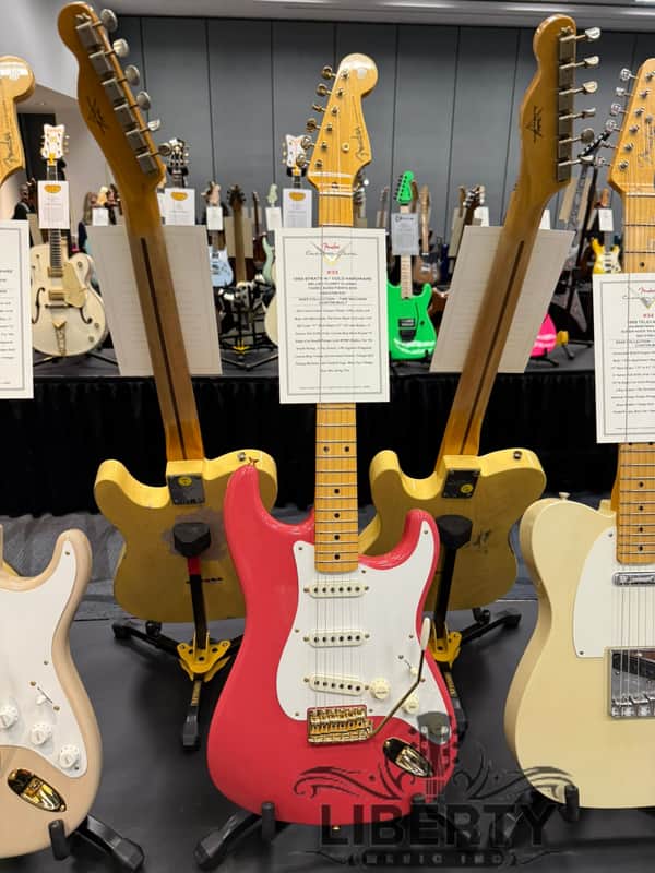 Fender Custom Shop 1955 Stratocaster W/ Gold Hardware - Dlx Closet Classic - Faded Aged Fiesta Red - 2025 Custom Collection - Time Machine Series PRE ORDER image 1