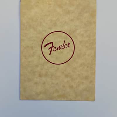 Original Fender Vintage Re-issue Nitrocellulose Lacquer Booklet - P/N 027620 image 1
