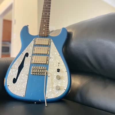 Nash Wayfarer Semi-Hollow Triple Humbucker Electric Guitar - Lake Blue Placid, Light Aged Relic + Hardshell Case | Free Shipping! image 1