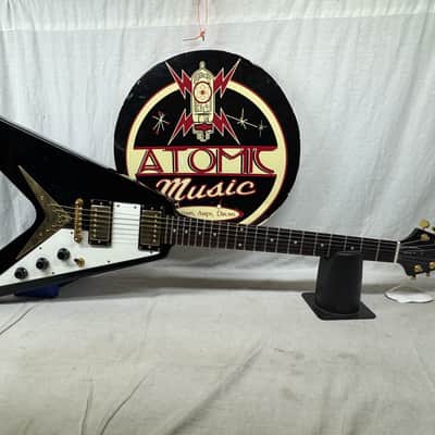 Epiphone '58 1958 Korina Flying V Guitar 2004 - Black image 1