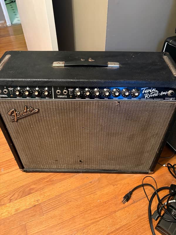 Vintage 1967 Fender Blackface Twin Reverb – Professionally Serviced and Ready to find a new home! image 1