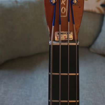 Naturally Relic'd 1959 Danelectro 3412 Short-horn Bass and Hardcase image 4