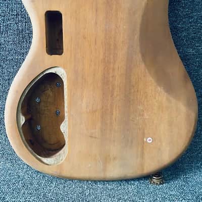 Solid Okoume Wood Bass Guitar Body image 6