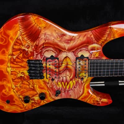 Jackson USA Signature Chris Broderick Soloist HT6 Devil & Flames Graphic by Mike Learn 2015 w/OHSC image 12