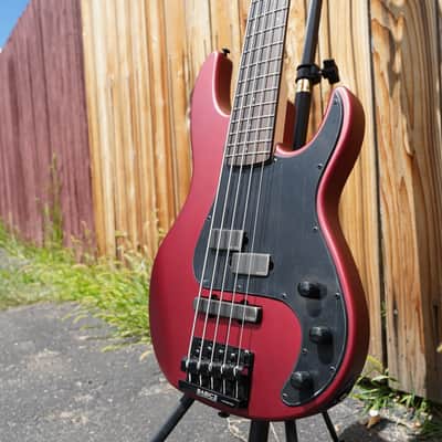 ESP LTD AP-5 - Candy Apple Red Satin 5-String Electric Bass Guitar image 2