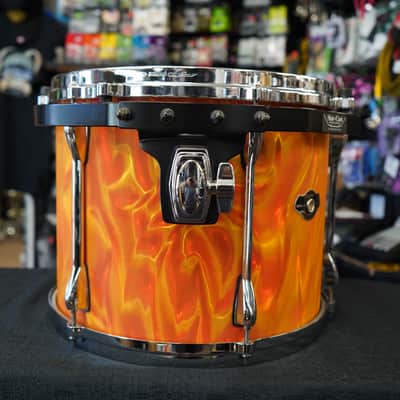 Tama Superstar Series 14" Birch/Basswood Tom w/ DieCast Hoops - Orange Satin Flame | 11x14" image 2