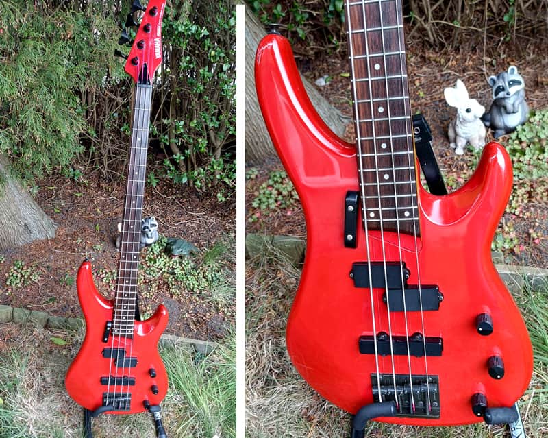 Yamaha RBX Super Medium Series Bass 1986 Vintage Japan Coral Red