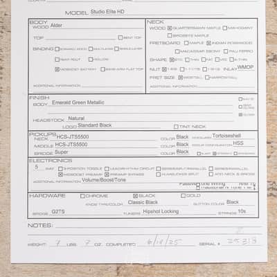 James Tyler Studio Elite HD - Emerald Green Metallic #25318 image 25