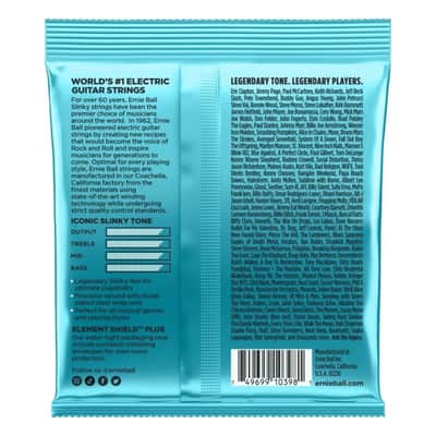 Ernie Ball Mighty Slinky Electric Guitar Strings 8.5-40 +2 FREE Strap Locks image 2