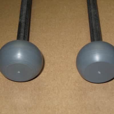 new old stock Gambal GPXH1 (UG13GPXH1) Glockenspiel, Bells, Xylophone Percussive Keyboard MALLETS, 1 & 1/4 inches Gray Very Hard Nylon Flat Ball Heads with Black Synthetic Shafts, with original packaging, from 1990s - early 2000s image 11