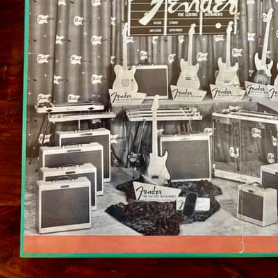 ORIGINAL 1957 FENDER GUITARS & AMPLIFIERS CATALOG CENTERFOLD! image 2