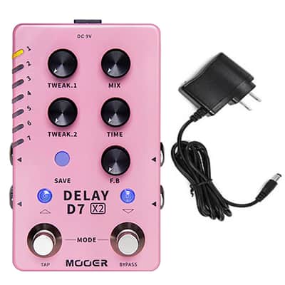 Mooer D7 X2 Delay 14 Stereo Delay Effects + Power Adapter image 2