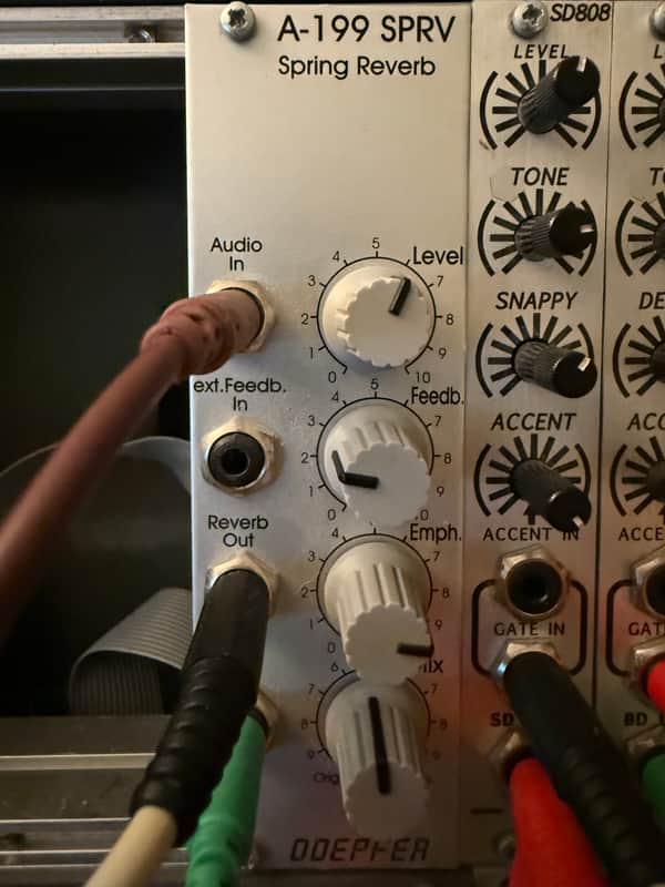 Doepfer A-199 SPRV Spring Reverb 2010s - Silver (with angled tank cables) image 1