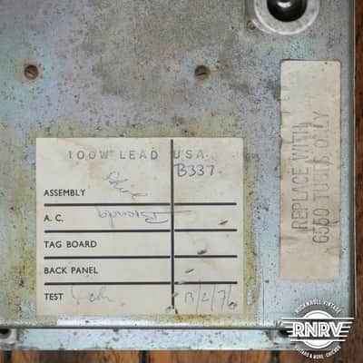 1976 Marshall Super Lead 100 MKII 2-Channel 100-Watt 6550 Head (w/ Master Volume Mod) image 24
