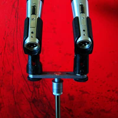 Vintage 1980's AKG twin mount microphone holder / adapter w accessories D1000E D190E Shure # 4 image 11