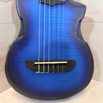 Ibanez AUP10FMNE-TBO 6-String Tenor Acoustic Electric Ukulele Blue w/ Bag 2024 image 5