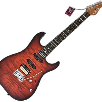 Schecter USA Sunset Custom-II HSS Guitar Tiger Eye Satin image 1