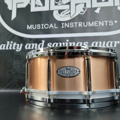 Pearl Free Floater Phosphor Bronze Snare Drum 6.5" × 14"(CLEARENCE) image 1