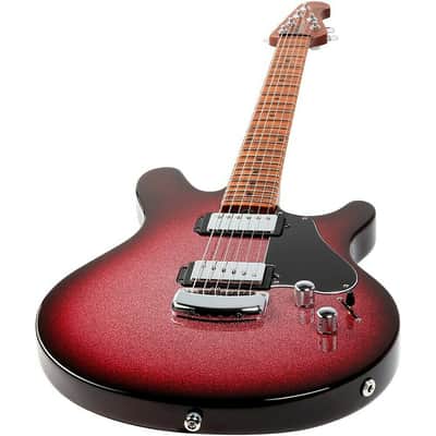 Ernie Ball Music Man Valentine Electric Guitar, Maroon Sparkle Burst - NEW! image 3