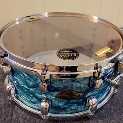 Tama Starclassic Walnut Birch 6.5" x 14" Snare Drum Turquoise Pearl image 5