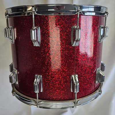 Rogers Dyna-Sonic 15x12 Marching Tenor Drum Late 1960s - Red Sparkle image 2