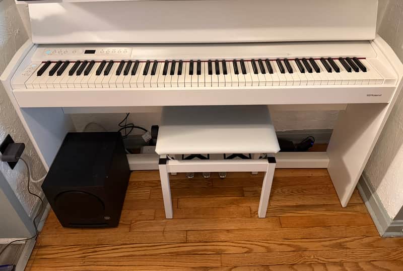 Roland F701 88-Key Digital Upright Piano 2020 - Present - White image 1