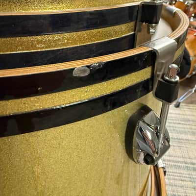 Ayotte (Ray Era) Wood Hoop 5 piece 90s - Gold sparkle image 12