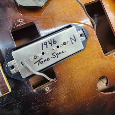 Vintage 1951 Gibson ES-300, Dual Pickup Archtop Electric Guitar, with Tone Specific 1946 P-90s - Sunburst w/ Case image 18
