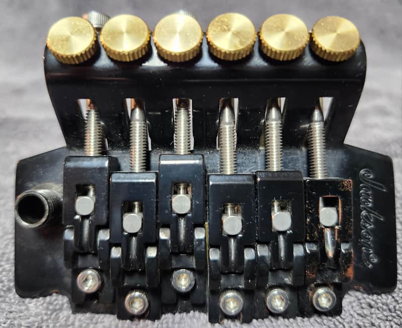 Jackson JT-580 Black Licensed Floyd Rose Tremolo - Black w/ Brass & Stainless Steel Upgrades image 1