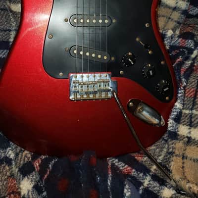 KAY Guitar VINTAGE STRATOCASTER 1960s Sparkly Red Bild 3