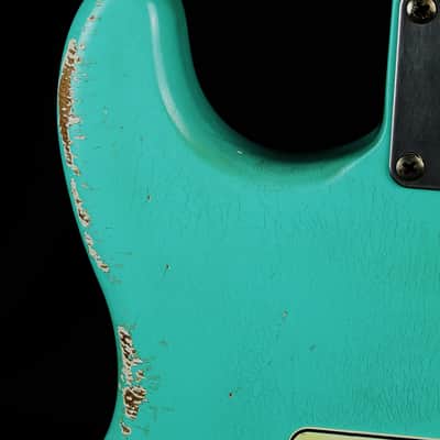 Riccardi Relics USA Strat, Fralin Blues Special pickups, MJT Seafoam Green Alder body, Nitro Roasted Maple neck with painted headstock, Hardcase image 17
